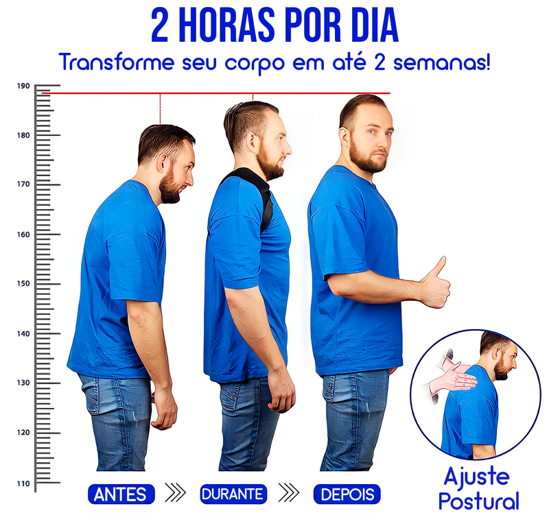 Corretor Postural Magnético Ajustável - AliviumPro